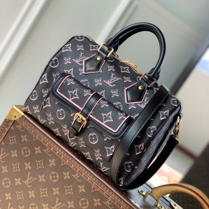 l**is V*t*n monogram coated canvas speedy bandouliere 25 m20852