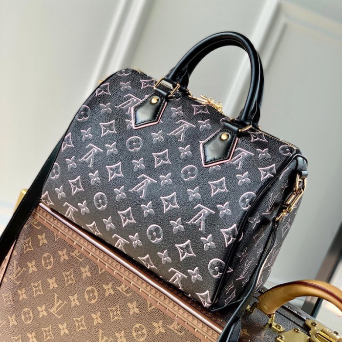 l**is V*t*n monogram coated canvas speedy bandouliere 25 m20852