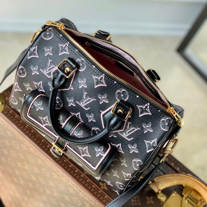 l**is V*t*n monogram coated canvas speedy bandouliere 25 m20852