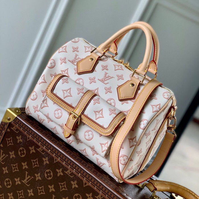 l**is V*t*n monogram coated canvas speedy bandouliere 25 m20919