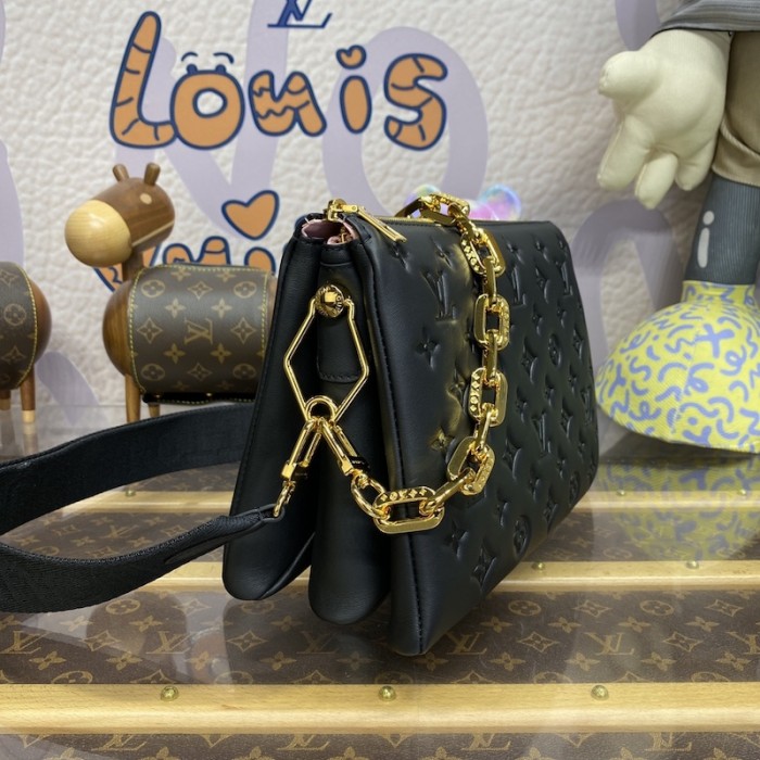 l**is V*t*n monogram embossed lambskin coussin pm bag m21260