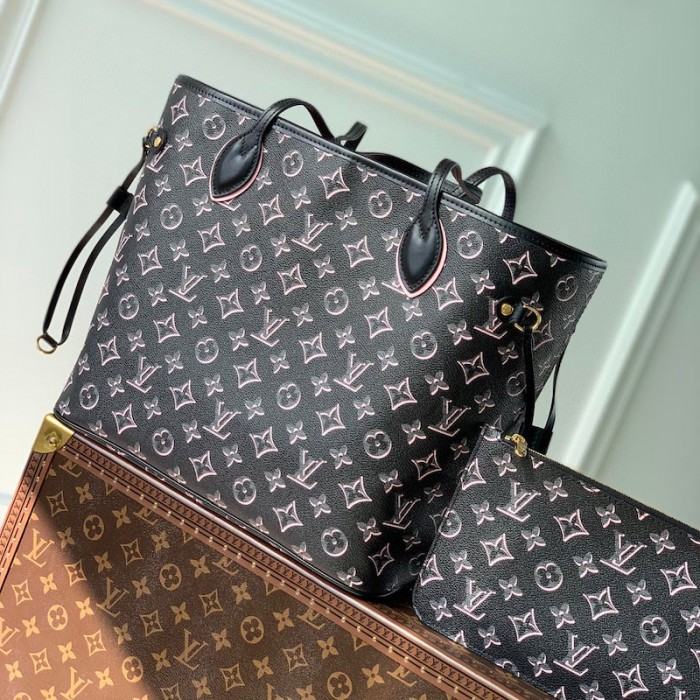l**is V*t*n monogram coated canvas neverfull mm m46137