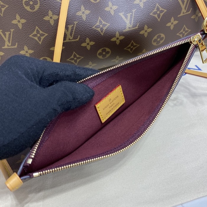 l**is V*t*n monogram canvas carryall mm handbag m46197