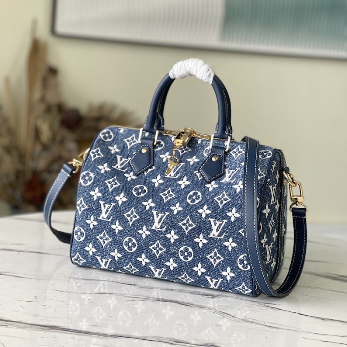 l**is V*t*n monogram denim speedy bandouliere 25 m59609
