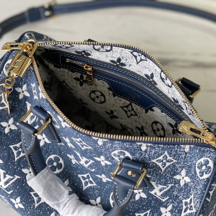 l**is V*t*n monogram denim speedy bandouliere 25 m59609