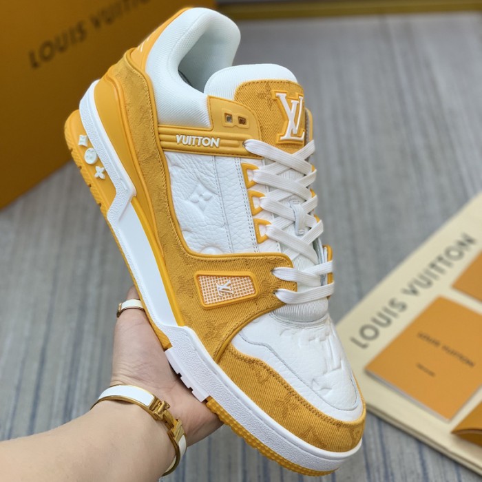 l**is V*t*n trainer sneaker 1a9jhd yellow denim