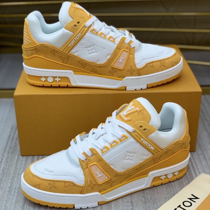 l**is V*t*n trainer sneaker 1a9jhd yellow denim