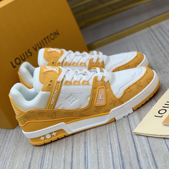 l**is V*t*n trainer sneaker 1a9jhd yellow denim