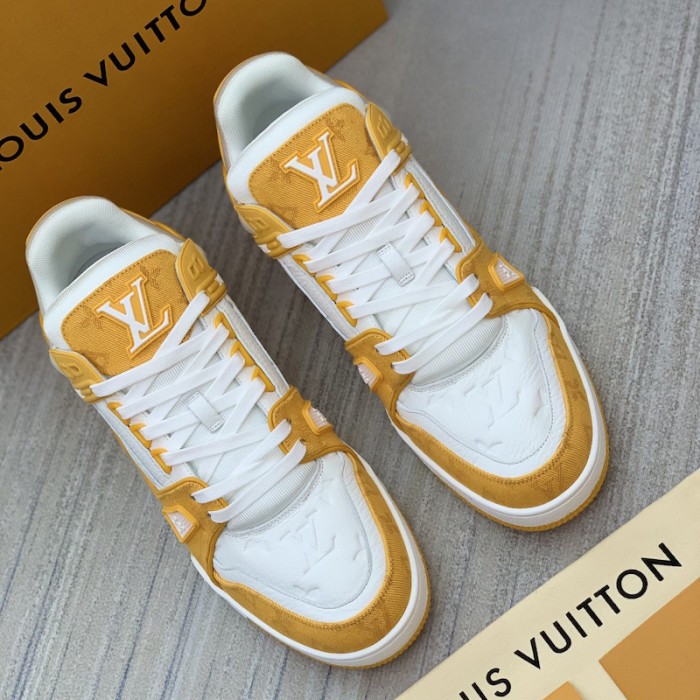 l**is V*t*n trainer sneaker 1a9jhd yellow denim
