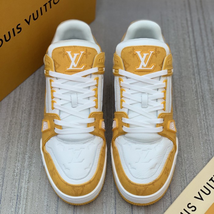 l**is V*t*n trainer sneaker 1a9jhd yellow denim