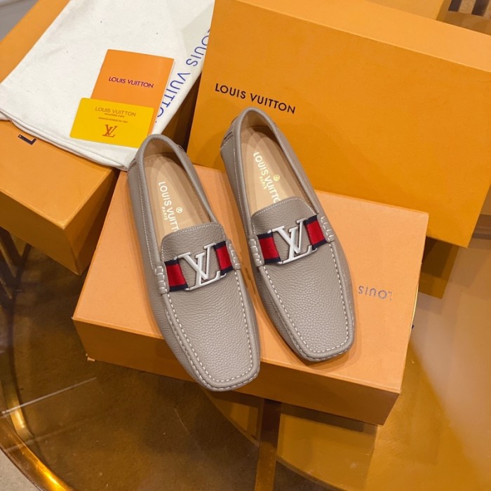 l**is V*t*n monte carlo moccasin loafers light grey