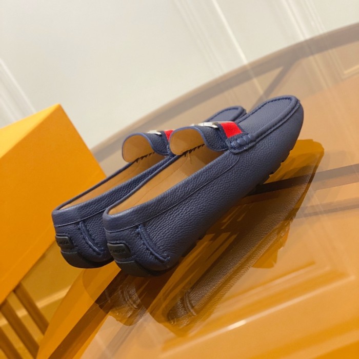 l**is V*t*n monte carlo moccasin loafers blue / red