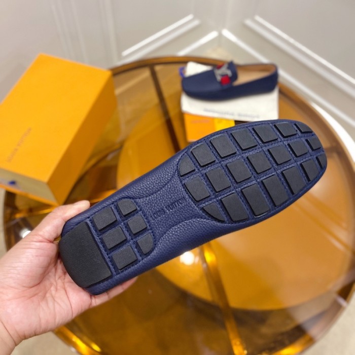 l**is V*t*n monte carlo moccasin loafers blue / red