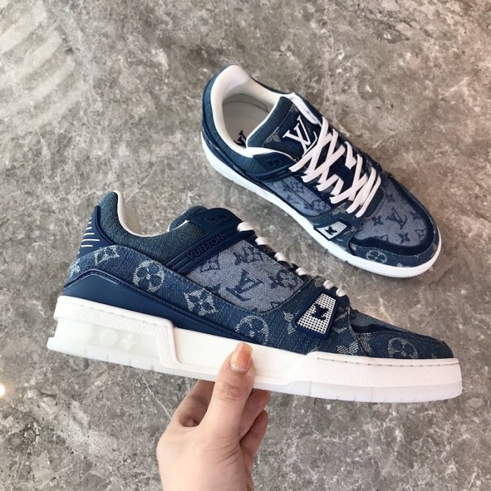 LV Monogram Denim Trainer Sneakers 1A7S51