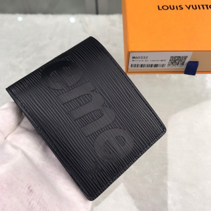 lv x Sup*e slender wallet black m60332