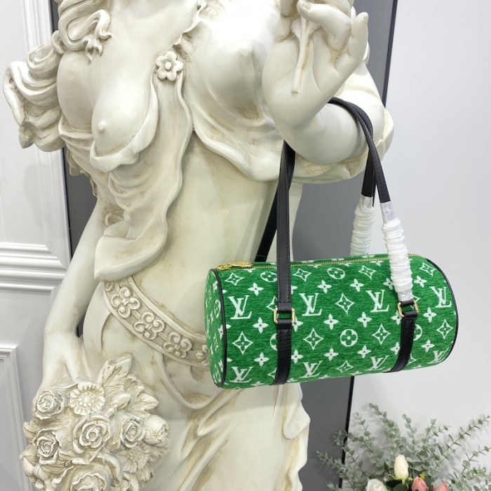 l**is V*t*n monogram jacquard velvet papillon bag lv m46206