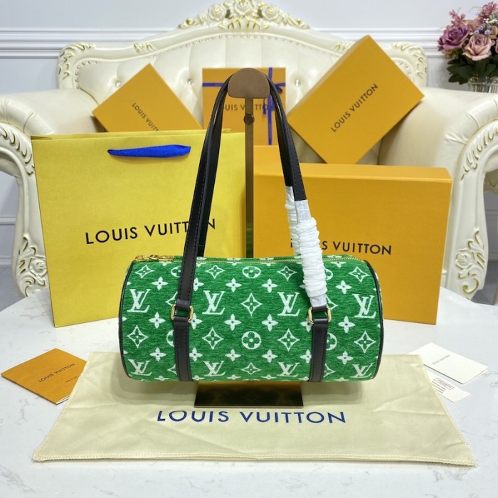 l**is V*t*n monogram jacquard velvet papillon bag lv m46206
