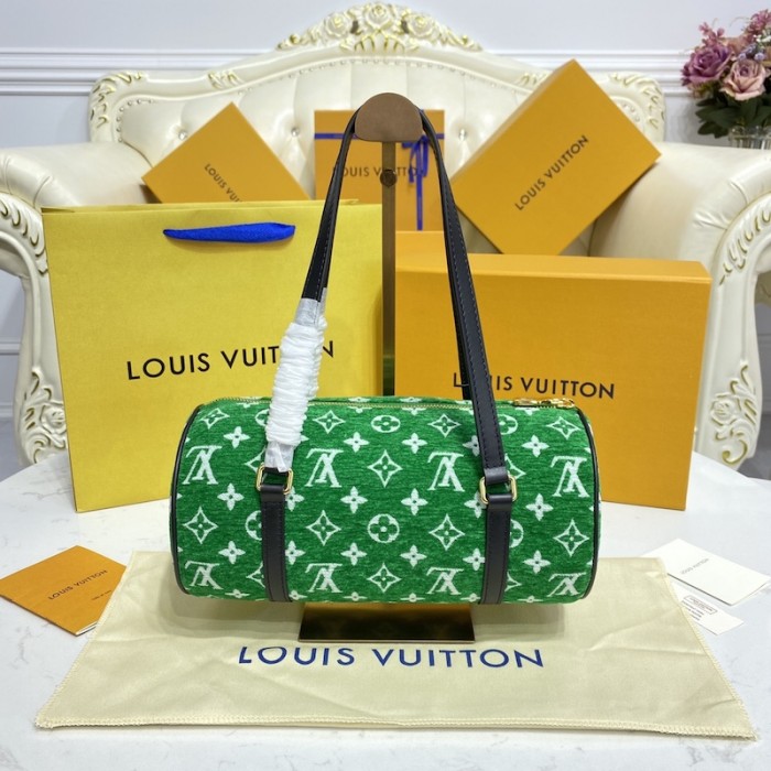 l**is V*t*n monogram jacquard velvet papillon bag lv m46206