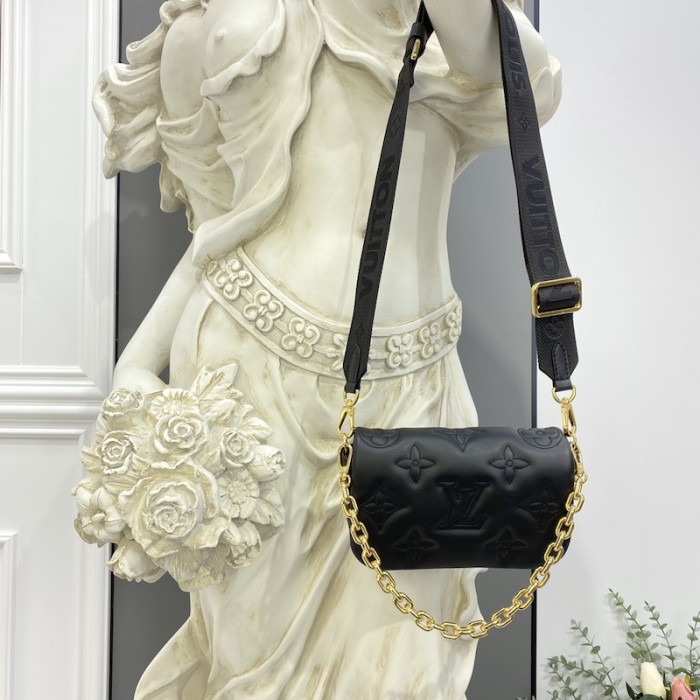 l**is V*t*n bubblegram wallet on strap lv m81398