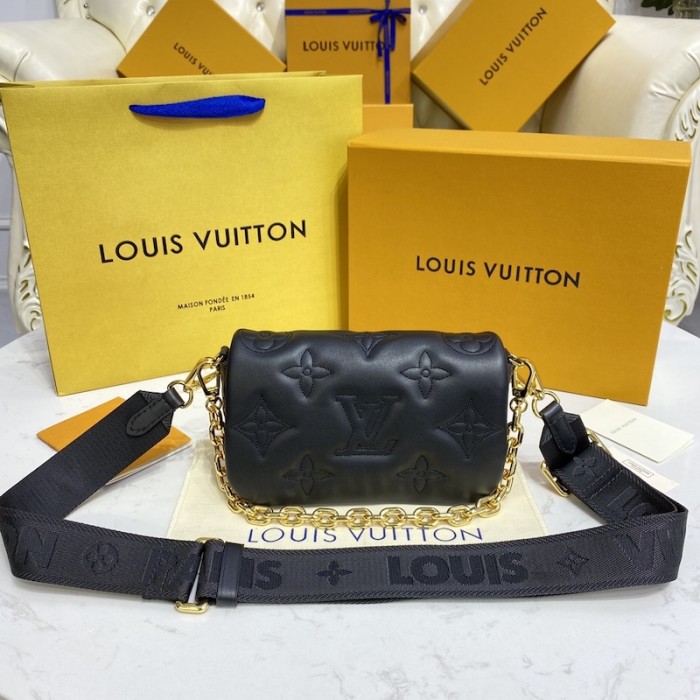 l**is V*t*n bubblegram wallet on strap lv m81398
