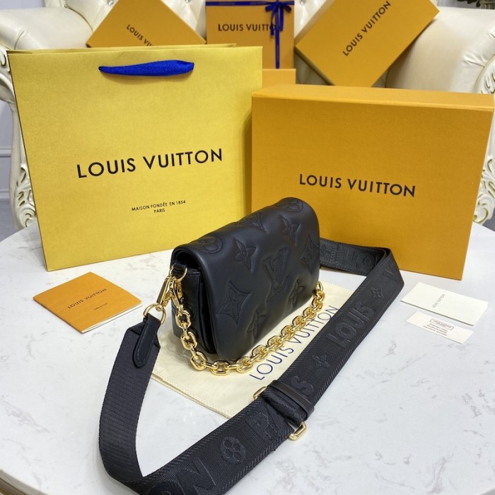l**is V*t*n bubblegram wallet on strap lv m81398