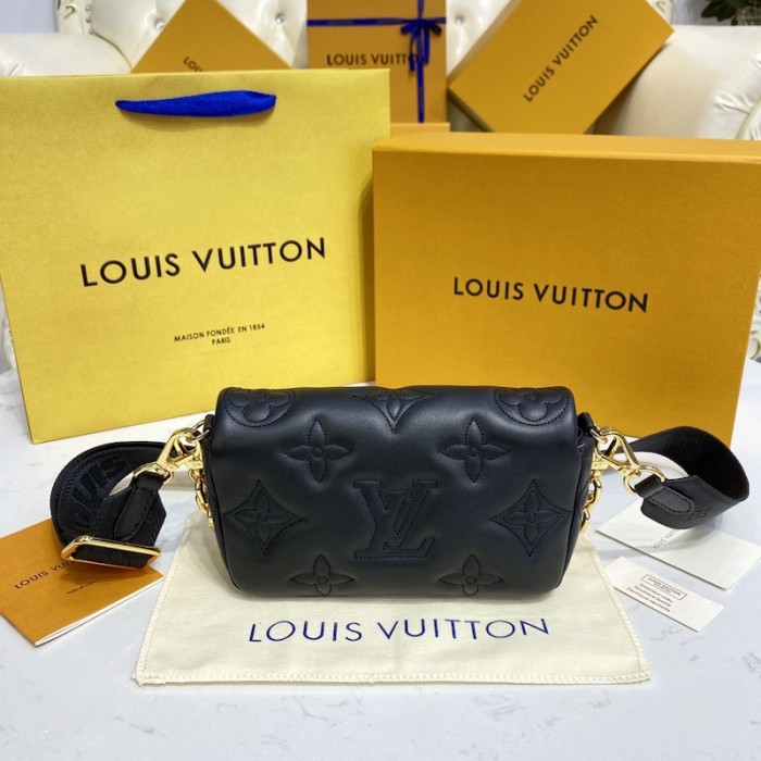 l**is V*t*n bubblegram wallet on strap lv m81398