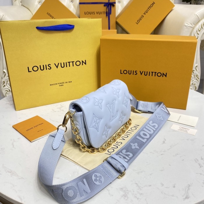 l**is V*t*n bubblegram wallet on strap lv m81399
