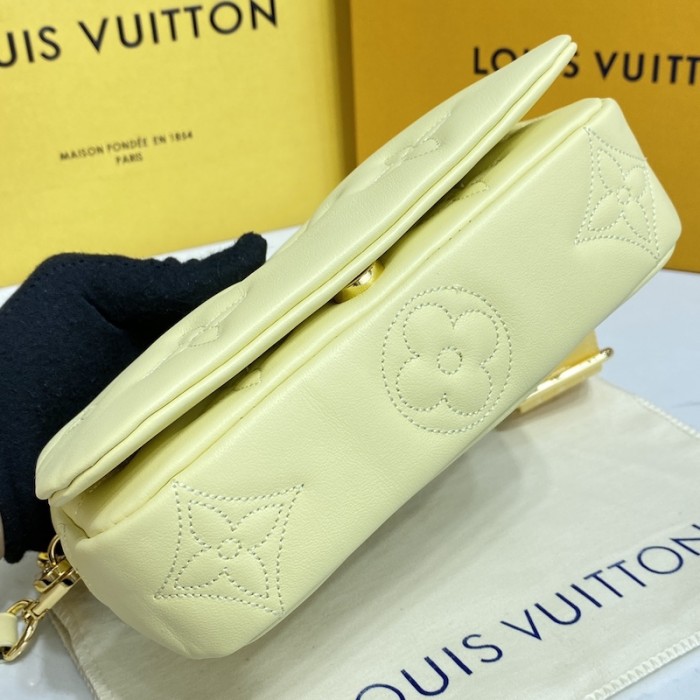 l**is V*t*n bubblegram wallet on strap lv m81400
