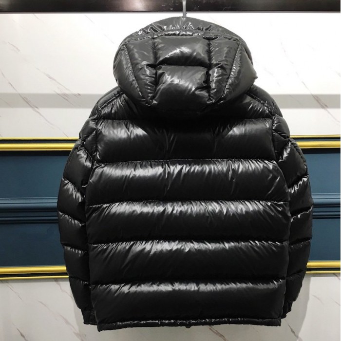 Mon Maya Down quilted nylon laque jacket black
