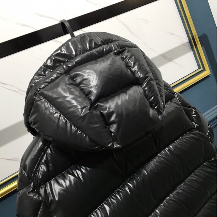 Mon Maya Down quilted nylon laque jacket black
