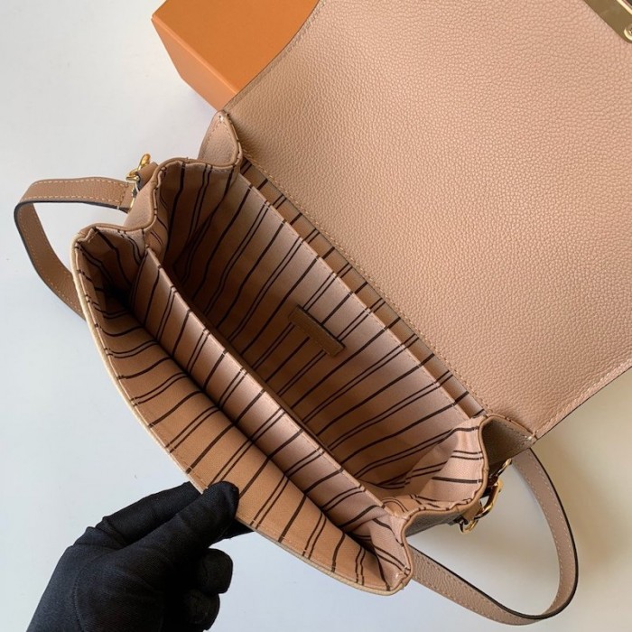 LV Monogram Empreinte Pochette Metis Beige M44330