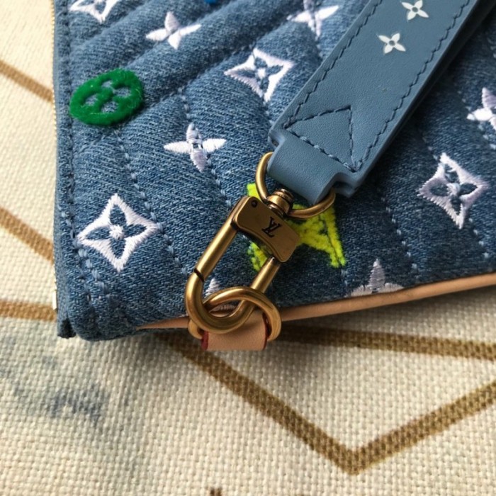 LV Monogram Denim New Wave Zipped Pochette M67538
