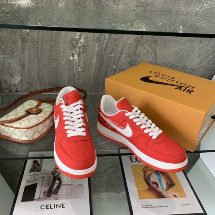 l**is V*t*n x nike air force 1s in red