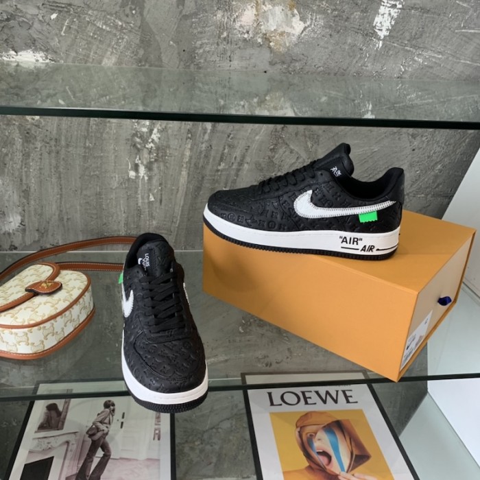 l**is V*t*n x nike air force 1s in black