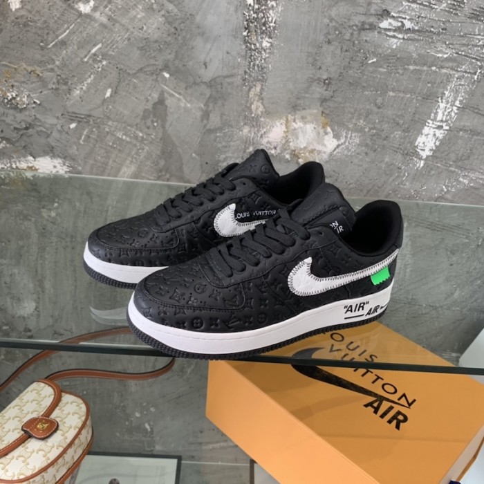 l**is V*t*n x nike air force 1s in black