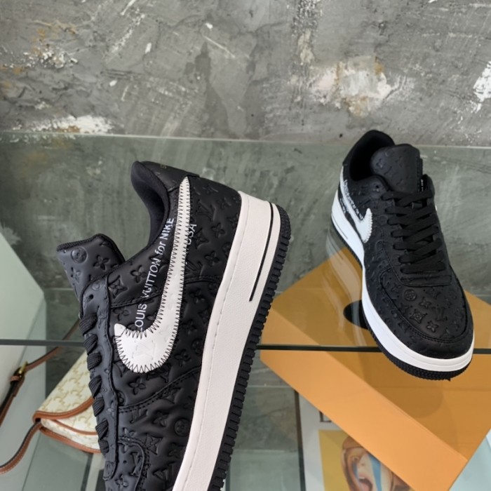 l**is V*t*n x nike air force 1s in black