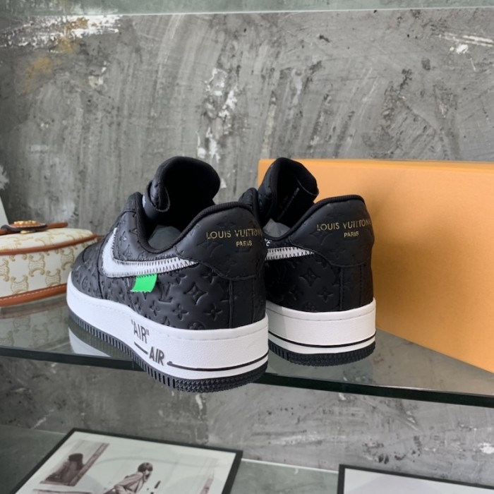 l**is V*t*n x nike air force 1s in black
