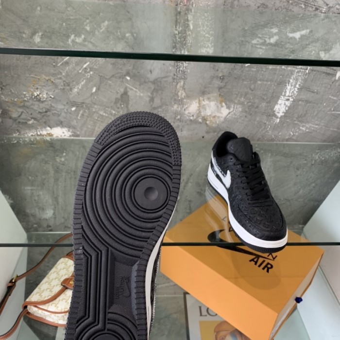 l**is V*t*n x nike air force 1s in black