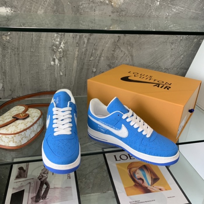 l**is V*t*n x nike air force 1s in blue