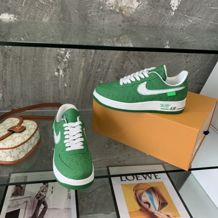 l**is V*t*n x nike air force 1s in green