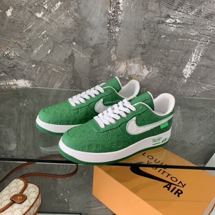 l**is V*t*n x nike air force 1s in green