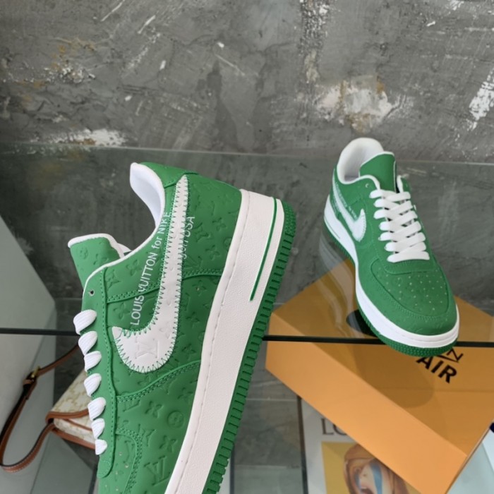 l**is V*t*n x nike air force 1s in green
