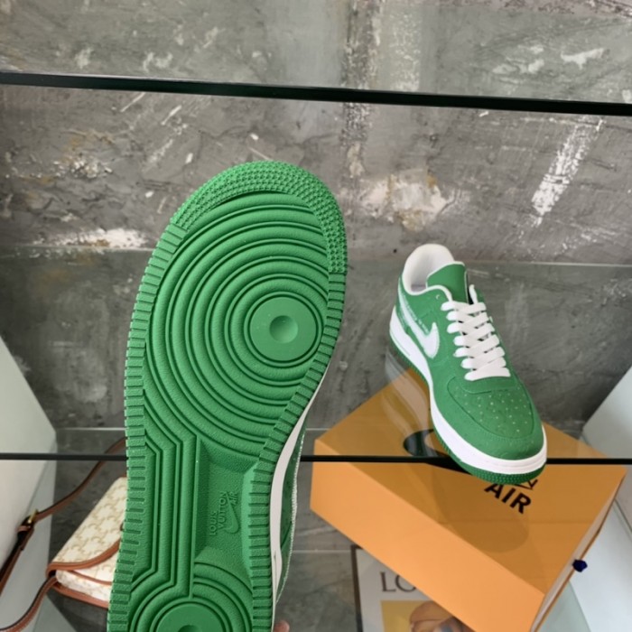 l**is V*t*n x nike air force 1s in green