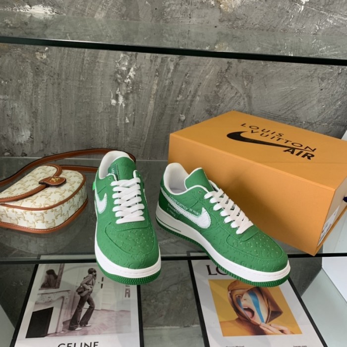 l**is V*t*n x nike air force 1s in green
