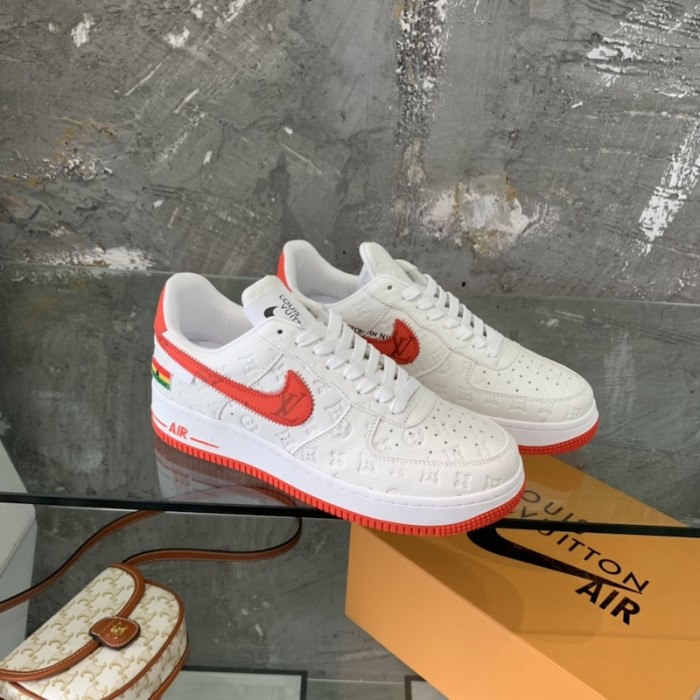 l**is V*t*n x nike air force 1s in white
