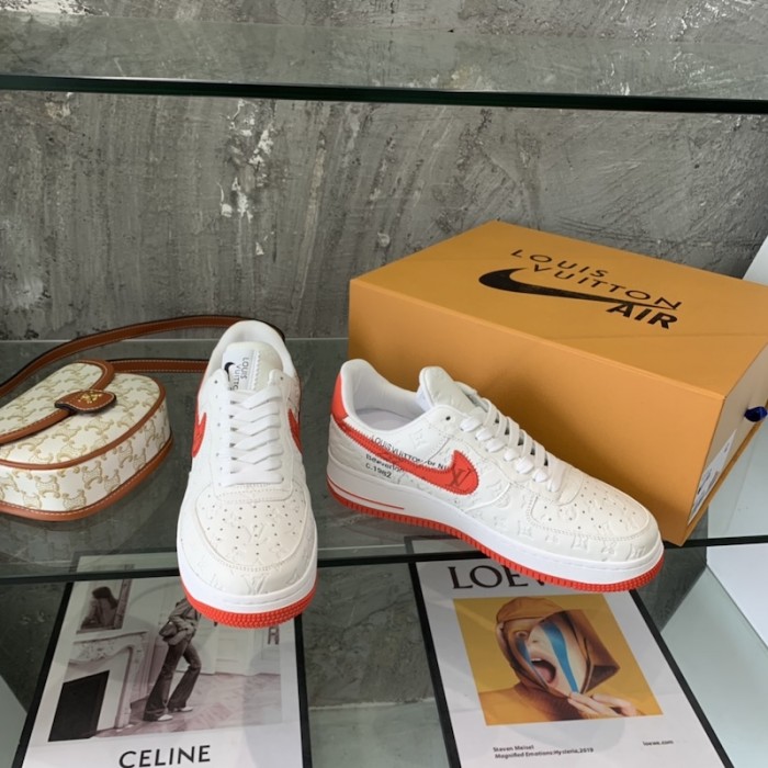 l**is V*t*n x nike air force 1s in white