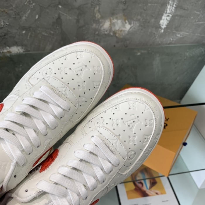 l**is V*t*n x nike air force 1s in white