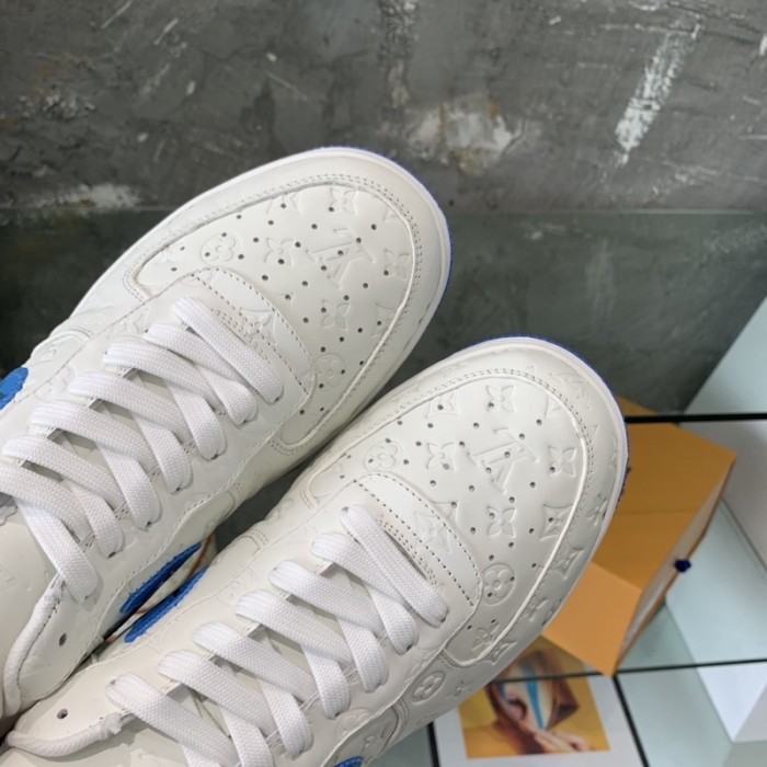l**is V*t*n x nike air force 1s in white / blue