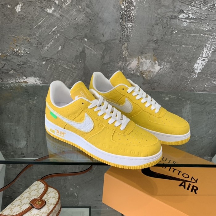 l**is V*t*n x nike air force 1s in yellow