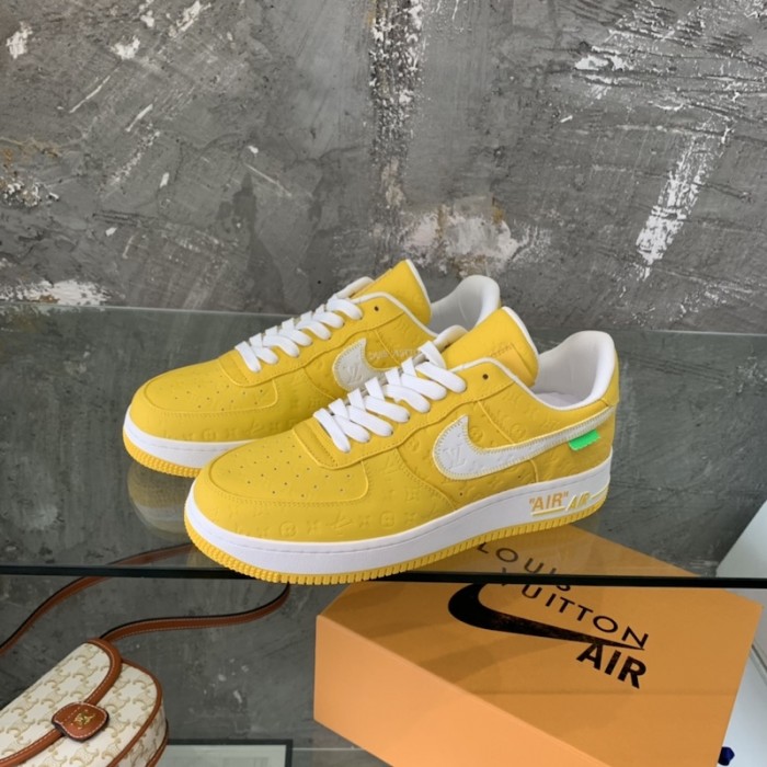 l**is V*t*n x nike air force 1s in yellow